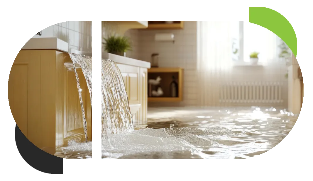 water overflows in a home
